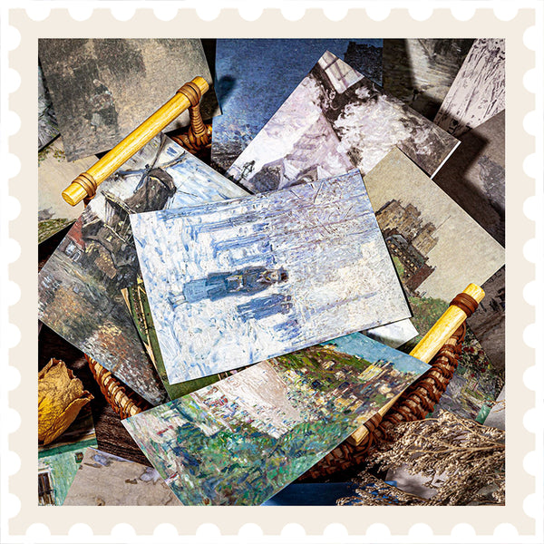 Papel de álbum de recortes de pintura al óleo vintage