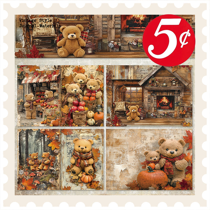 Boombob cute bear themed scrapbooking paper for DIY journaling and crafts