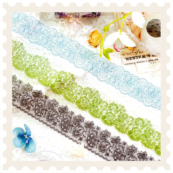 Juego de cintas adhesivas PET Blooming Season Lace