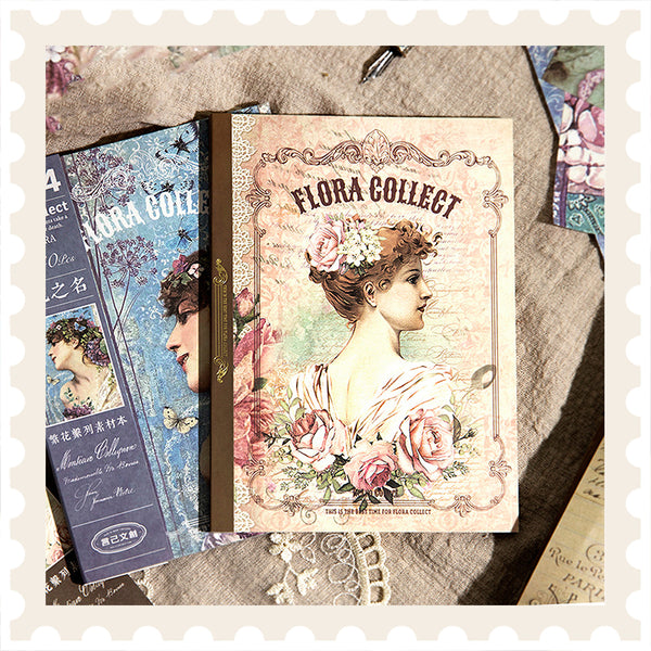 Papel para álbum de recortes con flores en flor