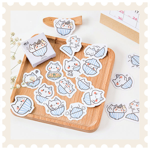 Juego de pegatinas de Bowl of Cats