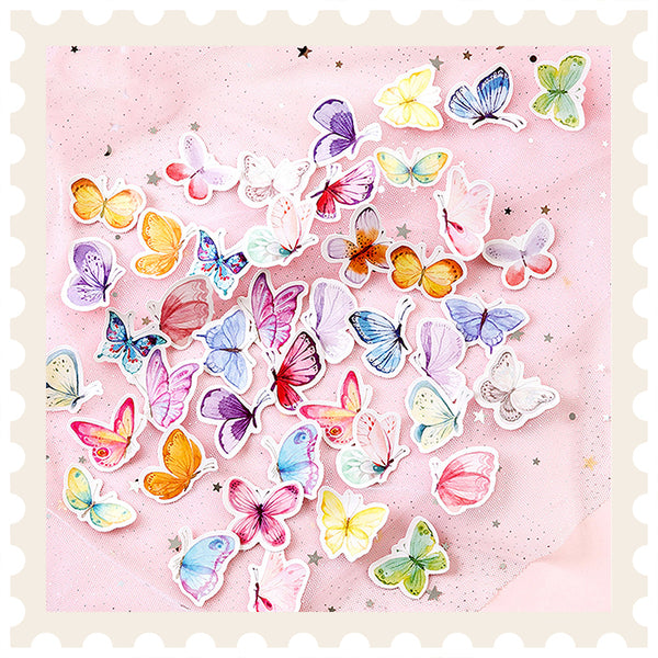 Juego de pegatinas de jardín de mariposas