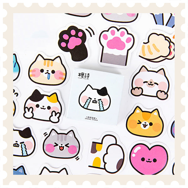 Juego de pegatinas para diario de Cat Battle DIY