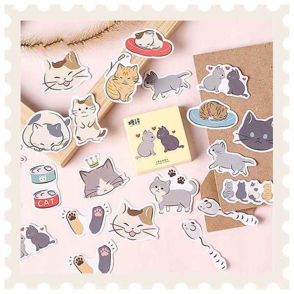 Set de pegatinas para diario de gatos