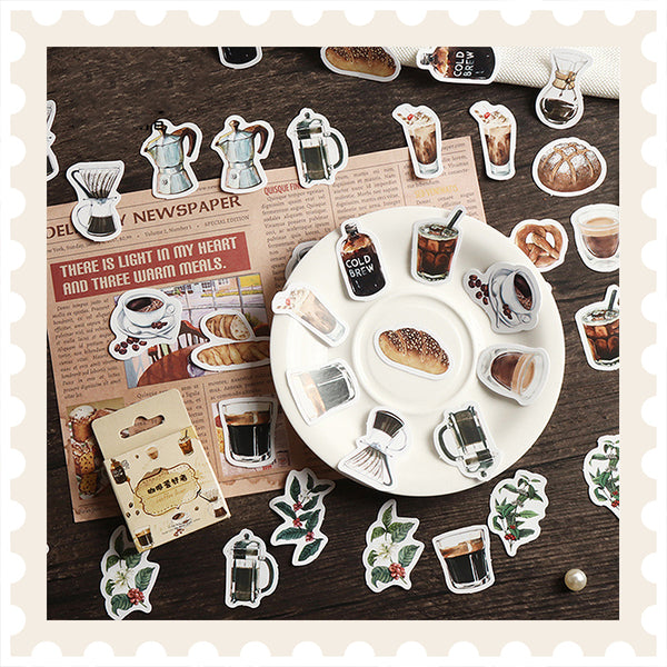 Juego de pegatinas para hornear para amantes del café