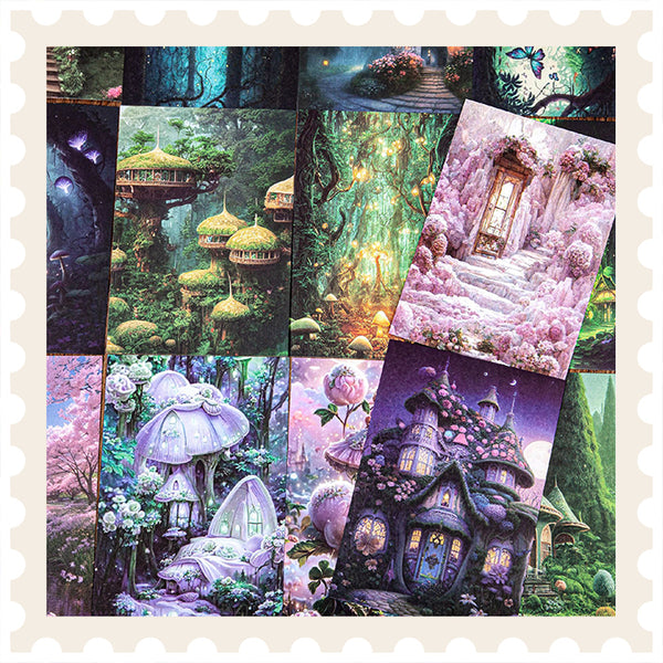 Papel adhesivo de bosque de ensueño