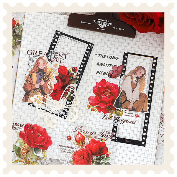 Drifting Petals Lace Collage Sticker Pack