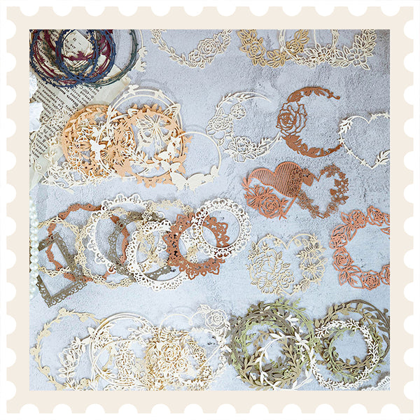 Papel para álbum de recortes con bordes florales