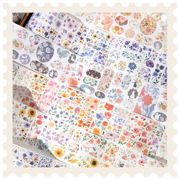 Cinta washi de fantasía floral