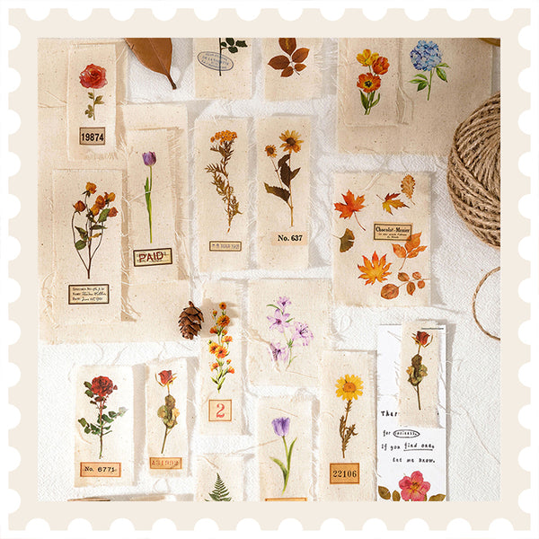 Material para álbum de recortes de bosque floral