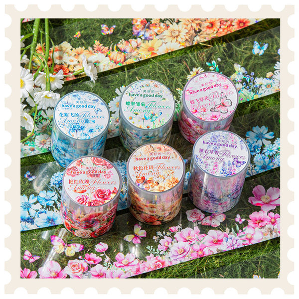 Cinta PET con conchas florales