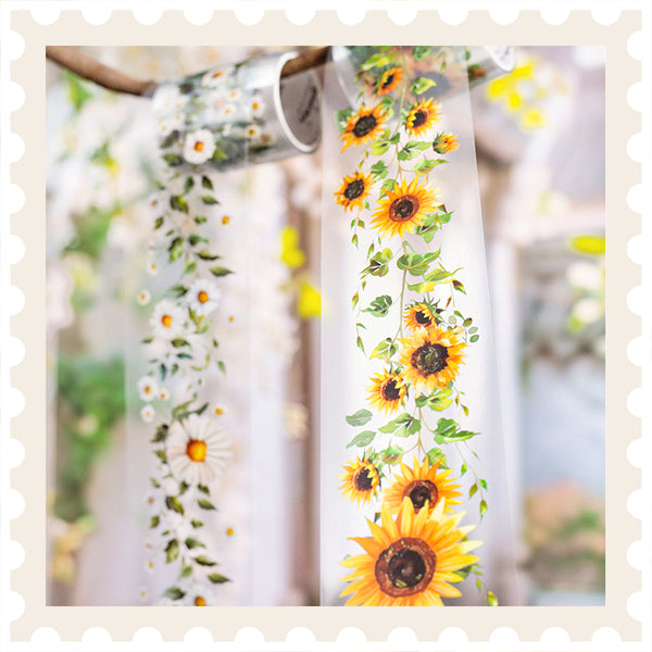 Cinta PET con diseño de enredaderas florales