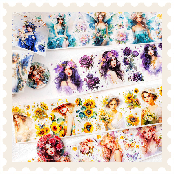 Cinta washi con votos florales
