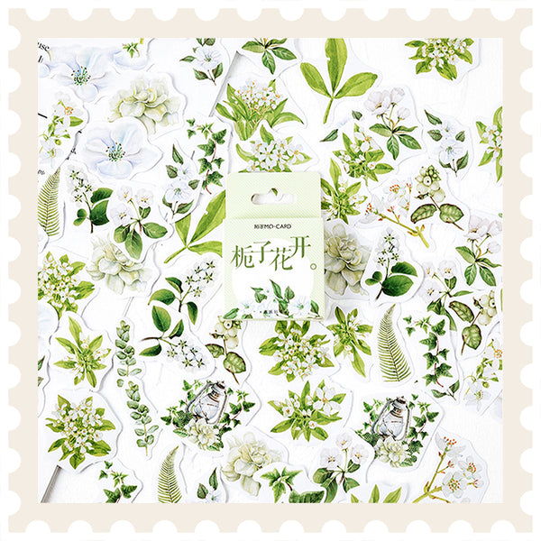 Juego de pegatinas de gardenia bloom