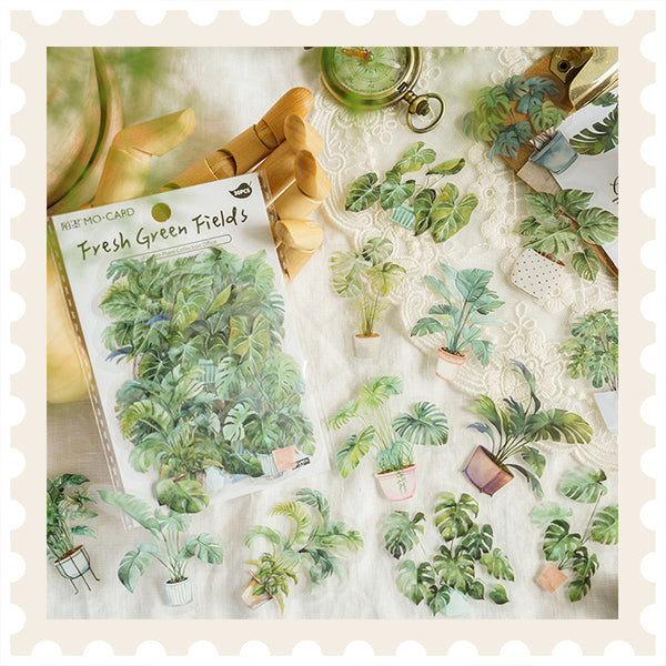 Green Plant Collection Sticker Pack