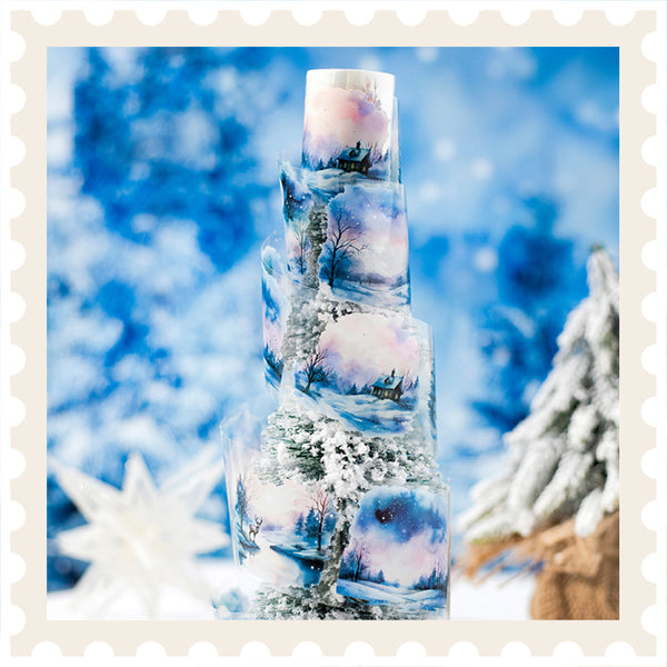 Late Winter Snow Scenery PET Tape