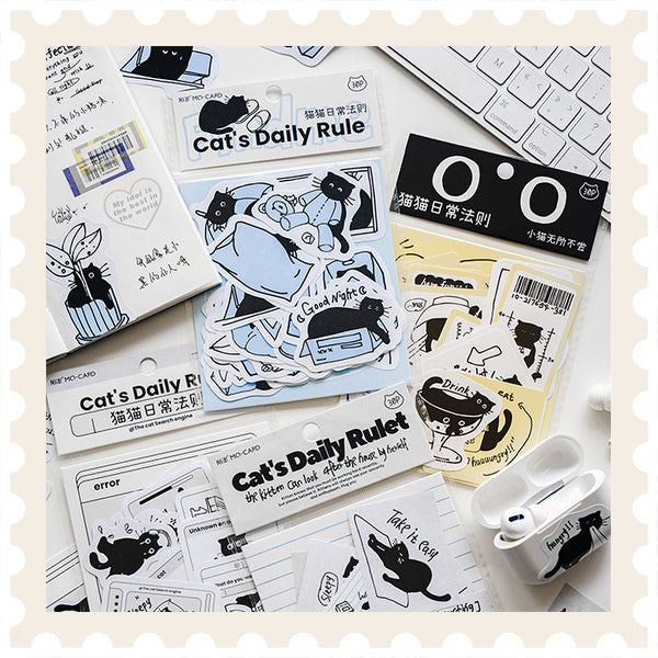 Little Black Cat Sticker Pack