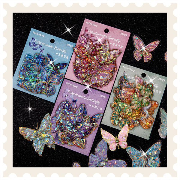 Paquete de pegatinas de la serie Mariposas luminosas