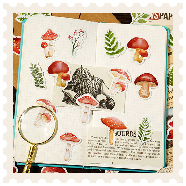 Misty Forest Pilz Aufkleber Set
