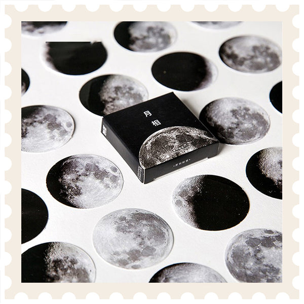 Juego de pegatinas de fases lunares