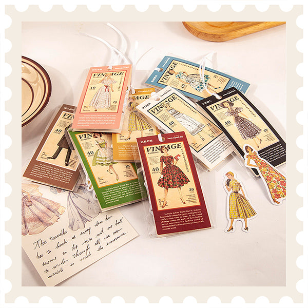Paquete de pegatinas de la Semana de la Moda Retro
