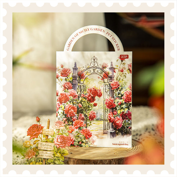 Sicilian Garden Scenery Sticker Pack