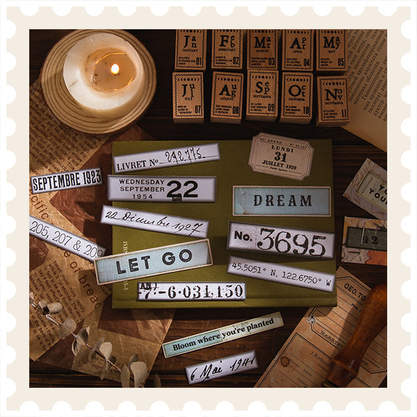 Tarjetas de álbum de recortes con frases sencillas