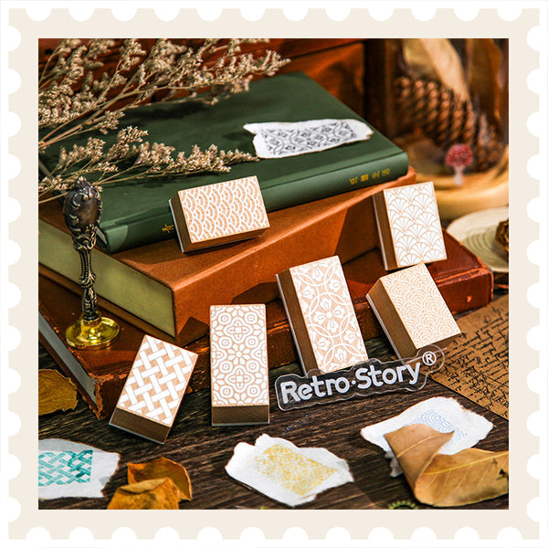 Sello con patrones decorativos vintage
