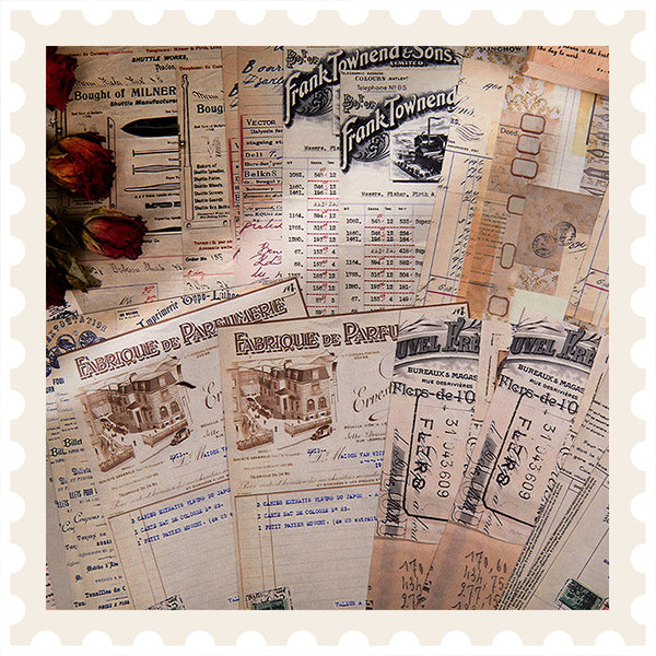 Papel para álbum de recortes con impresiones vintage