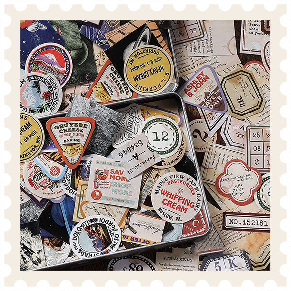 DIY Memo-Aufkleberset „Vintage Traveller“