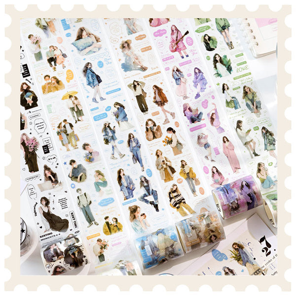 PET-Klebeband mit Aquarellfiguren